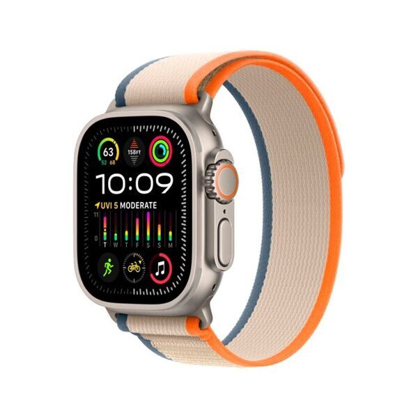 Ремешок Apple Trail Loop для Apple Watch 42/44/45/49mm, Оранжевый/Бежевый, размер S/M
